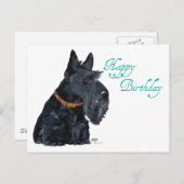 Scottish Terrier Birthday Card Postkarte (Vorne/Hinten)