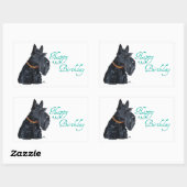 Scottish Terrier Birthday Card Rechteckiger Aufkleber (Blatt)