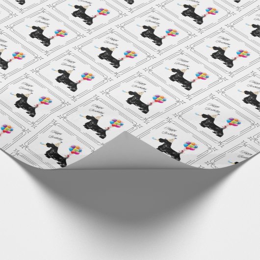 Scottish Terrier Birthday Geschenkpapier (Ecke)