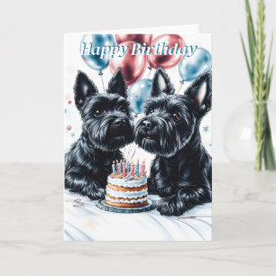 Scottish Terrier Birthday Karte