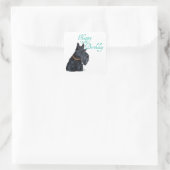 Scottish Terrier Birthday Quadratischer Aufkleber (Tasche)