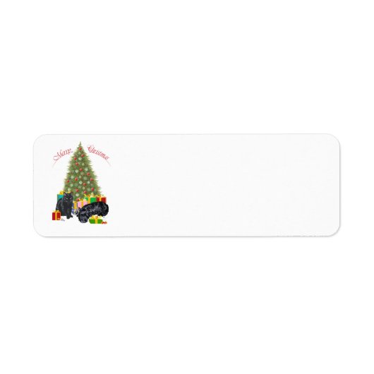 Scottish Terrier & Black Cat Christmas (Vorne)