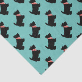 Scottish Terrier Black Scottie Dog Red Scarf Aquam Seidenpapier (Ausschnitt)