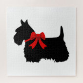 Scottish Terrier Black Sihouette Herz/676 Stück Puzzle (Horizontal)