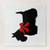 Scottish Terrier Black Sihouette Herz/676 Stück Puzzle (Vertikal)
