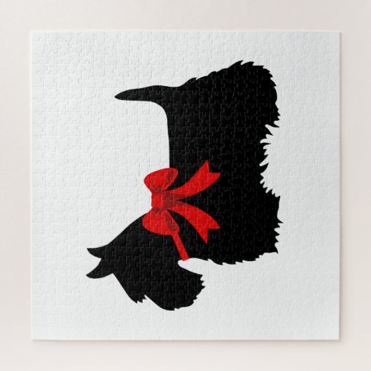 Scottish Terrier Black Sihouette Herz/676 Stück Puzzle (Vertikal)