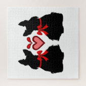 Scottish Terrier Black Sihouette Herz/676 Stück Puzzle (Vertikal)