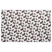 Scottish Terrier Black Silhouette, Rot/Rosa Bug Stoff (Fat Quarter (45,7 x 55,9 cm))