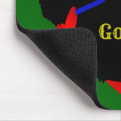Scottish Terrier Black Silhouette Schottland grün Mousepad (Ecke)