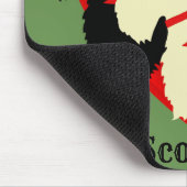 Scottish Terrier Black Silhouette, Scotland dog Mousepad (Ecke)