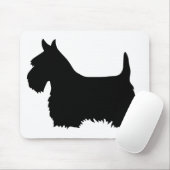 Scottish Terrier Black Silhouette, Scotland dog Mousepad (Mit Mouse)