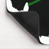 Scottish Terrier Black Silhouette, Scotland dog Mousepad (Ecke)