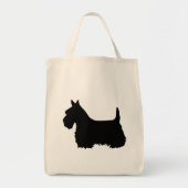 Scottish Terrier black, Silhouette Tragetasche (Vorne)