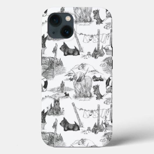 SCOTTISH Terrier Black Toile Case-Mate iPhone Hülle (Rückseite)
