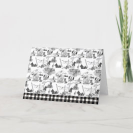 SCOTTISH Terrier Black Toile Dankeskarte
