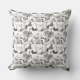 SCOTTISH Terrier Black Toile Kissen