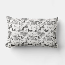 SCOTTISH Terrier Black Toile Lendenkissen