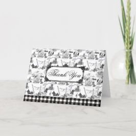 SCOTTISH Terrier Black Toile mit/Anpassung Dankeskarte