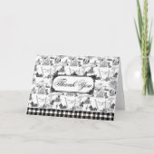 SCOTTISH Terrier Black Toile mit/Anpassung Dankeskarte (Vorderseite)