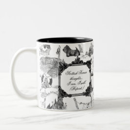 SCOTTISH Terrier Black Toile mit/Anpassung Zweifarbige Tasse