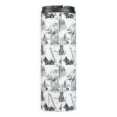 SCOTTISH Terrier Black Toile mit Individuelle Name Thermosbecher (Rückseite)