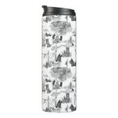 SCOTTISH Terrier Black Toile Thermosbecher (Nach rechts gedreht)