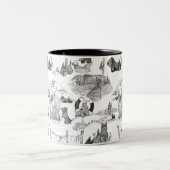 SCOTTISH Terrier Black Toile Zweifarbige Tasse (Mittel)