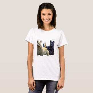 Scottish Terrier Black/Wheaten perky stehend T-Shirt
