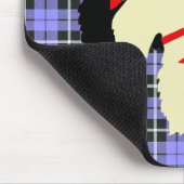 Scottish Terrier Black/Wheaten Silhouette kariert Mousepad (Ecke)