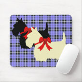 Scottish Terrier Black/Wheaten Silhouette kariert Mousepad (Mit Mouse)