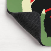 Scottish Terrier Black/Wheaten Silhouette kariert Mousepad (Ecke)