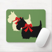 Scottish Terrier Black/Wheaten Silhouette kariert Mousepad (Mit Mouse)