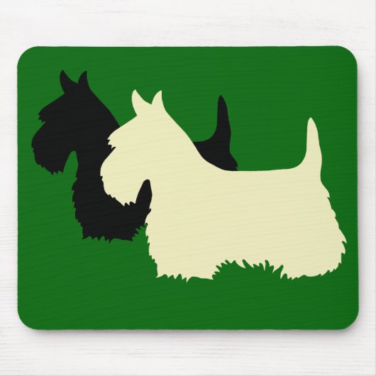 Scottish Terrier Black/Wheaten Silhouette Mousepad (Vorne)