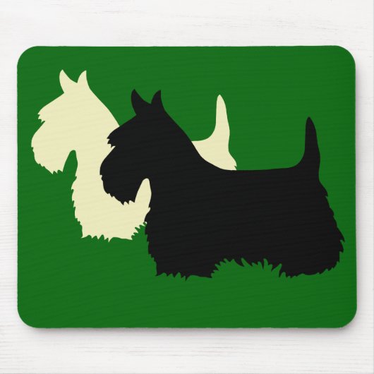 Scottish Terrier Black/Wheaten Silhouette Mousepad (Vorne)