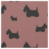 Scottish Terrier Black/Wheaten Silhouette Stoff (Nahaufnahme)