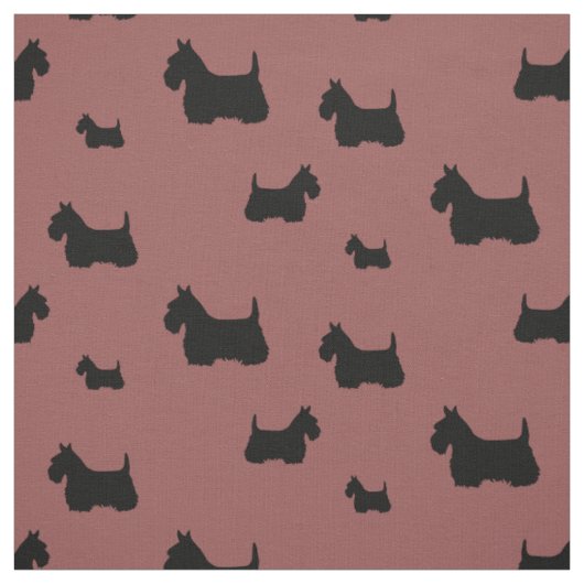 Scottish Terrier Black/Wheaten Silhouette Stoff (Muster)