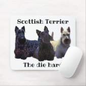 Scottish Terrier Black/Wheaten trio, schwarzer Hun Mousepad (Mit Mouse)