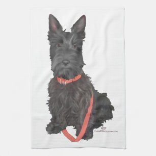 Scottish Terrier Blüh Küchentuch