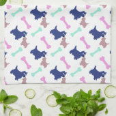 Scottish Terrier Bones wählen Farbe Dogenhandtuch Handtuch (Gefaltet)