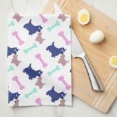 Scottish Terrier Bones wählen Farbe Dogenhandtuch Handtuch (Viertel Falte)