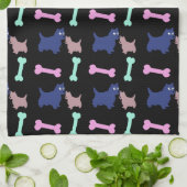 Scottish Terrier Bones wählen Farbe Dogenhandtuch  Küchentuch (Gefaltet)