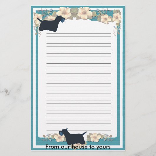 Scottish Terrier Briefpapier (Vorderseite)