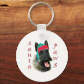 Scottish Terrier (brindle) Santa Paws Schlüsselanhänger (Rückseite)