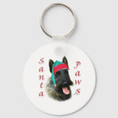 Scottish Terrier (brindle) Santa Paws Schlüsselanhänger (Rückseite)