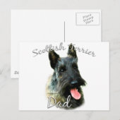 Scottish Terrier (brindle) Vater 2 Postkarte (Vorne/Hinten)