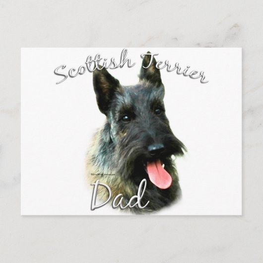 Scottish Terrier (brindle) Vater 2 Postkarte (Vorderseite)