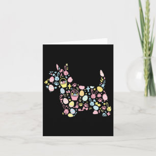 Scottish Terrier Bunny Easter Egg Osterfrau Frauen Karte