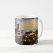 Scottish Terrier Christmas Boat Holiday Kaffeetasse (VorderseiteRechts)