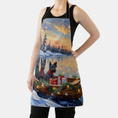 Scottish Terrier Christmas Boat Holiday Schürze (InSitu)