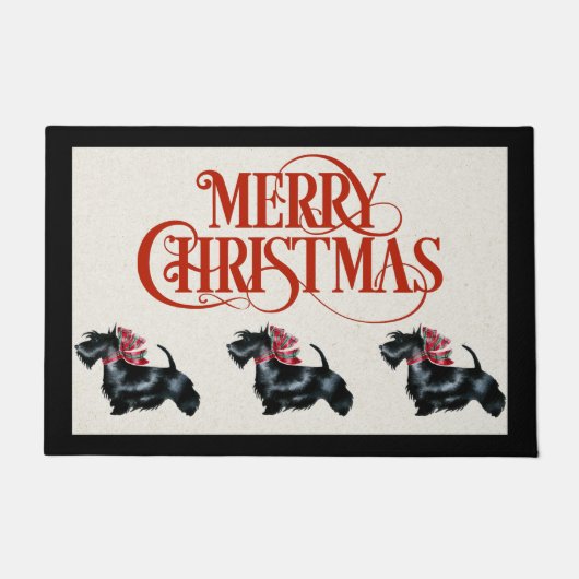 Scottish Terrier Christmas Door Mat Fußmatte (Vorderseite)